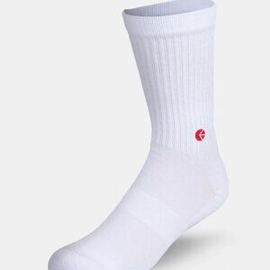 Ethika Men's Large (9 - 12) Crew Socks - White/Ethika Logo - Red - SEALED